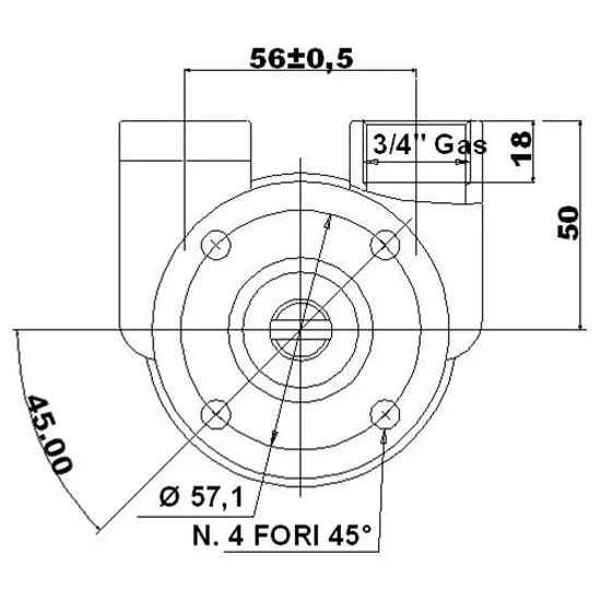 SeaTec, Kylvattenpump med fläns, Lämplig för Volvo-motorer, Impeller 1515107