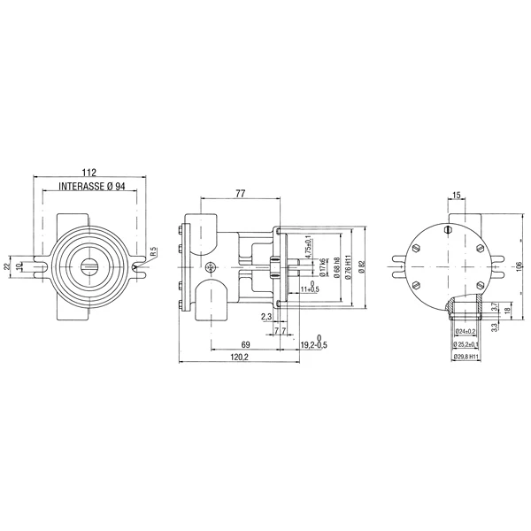 SeaTec, Kylvattenpump ST163, Impeller 1515106, Packning 1515298