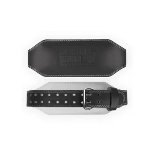 Gorilla Wear 6 Inch Padded Äkta läder Belt, black/black