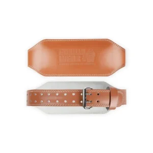 Gorilla Wear 6 Inch Padded Leather Belt, kastanj