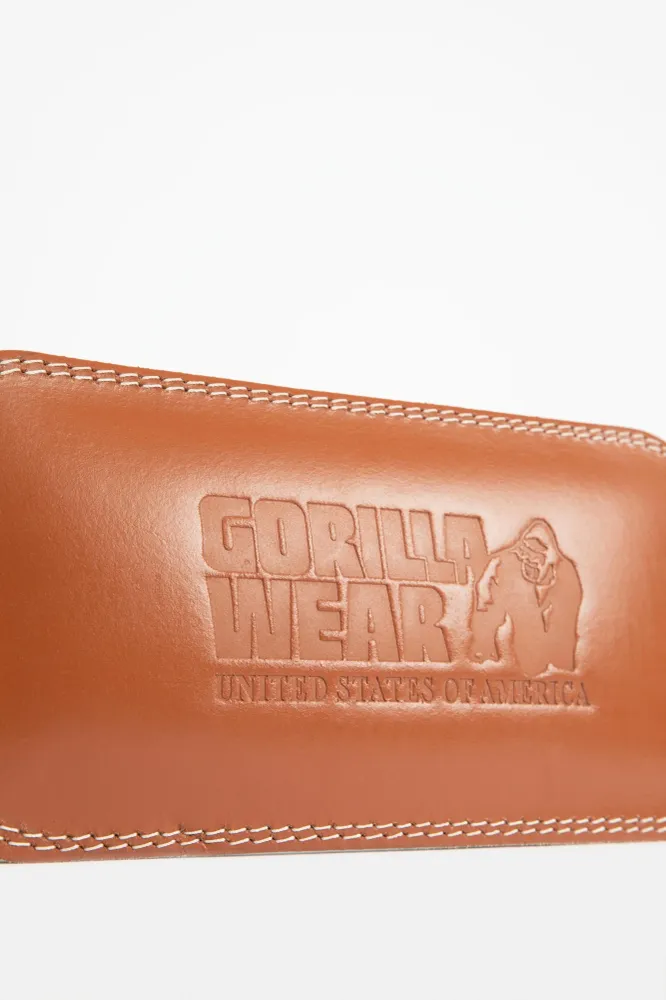 Gorilla Wear 6 Inch Padded Leather Belt, kastanj