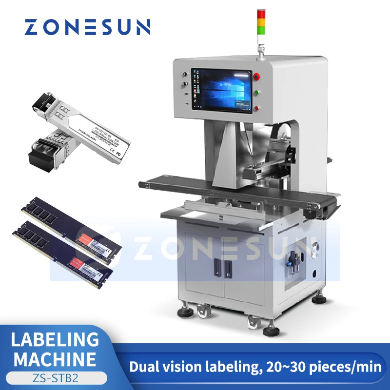 ZONESUN ZS-STB2 Automatic CCD Visual Inspection Flat Labeling Machine