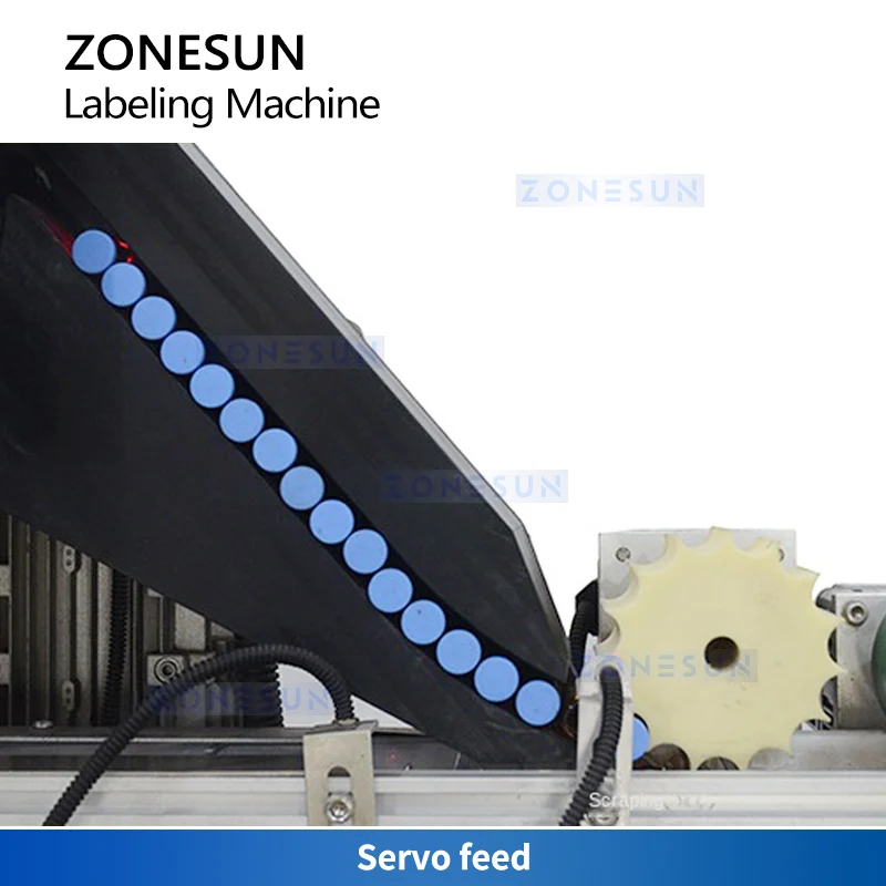 ZONESUN ZS-TBRH100 Horizontal Tube Labeling Machine Vials & Cosmetic Bottles