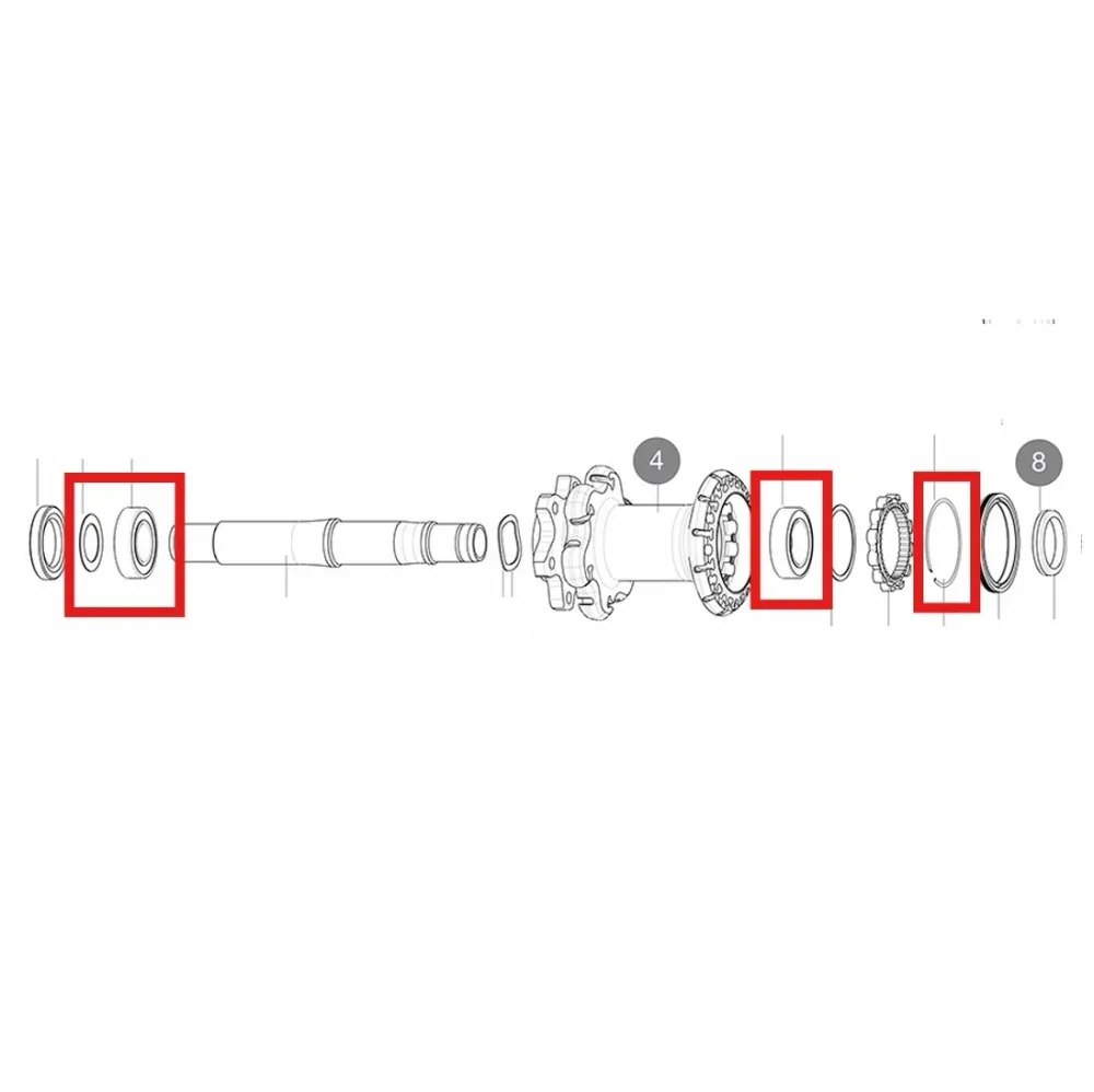 Kit 2 MAVIC bakre navlager för ID360 System 15x28x7mm (61902) + 17x28x7mm