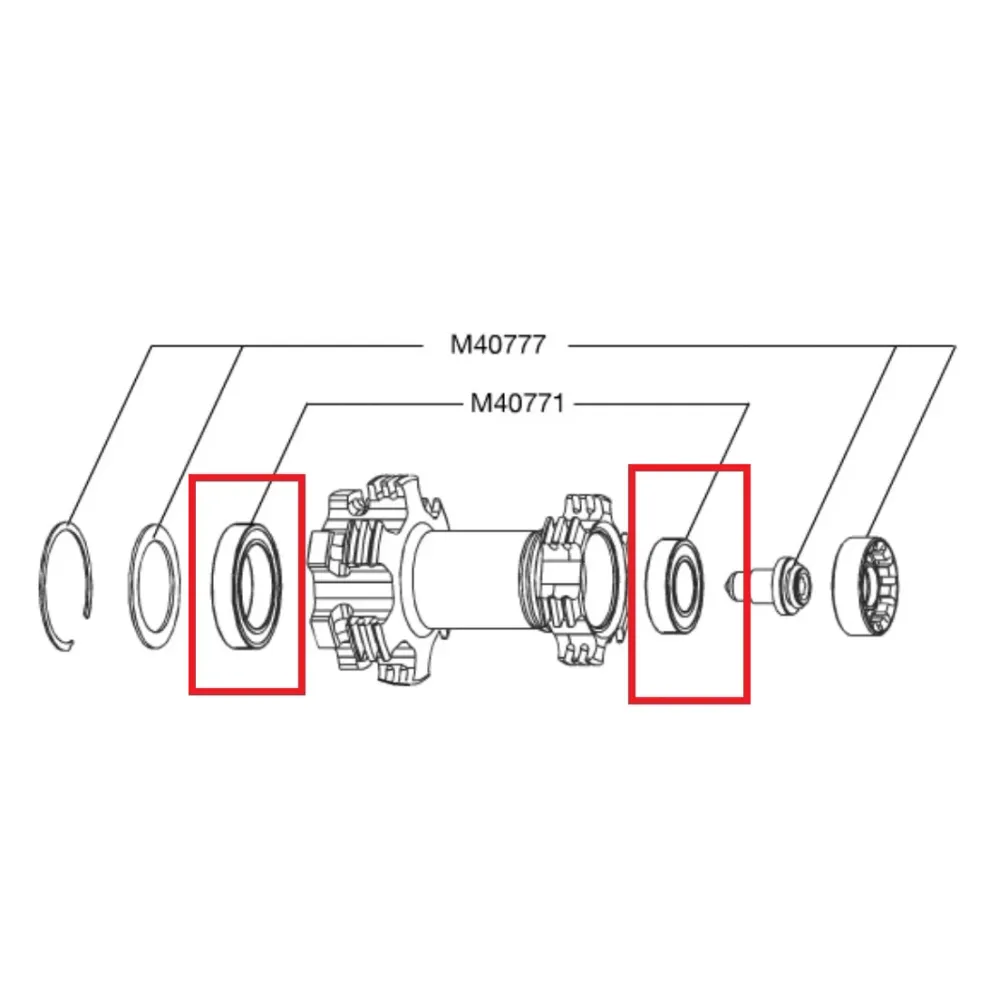 Kit 2 MAVIC framnavlager för Cannondale Lefty 50 & 60 25x37x7mm (6805) + 15x28x7mm (61902)