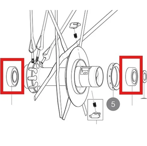 Kit 2 MAVIC navlager 9x22x7mm (B9) + 12x24x6mm (6901) 2013