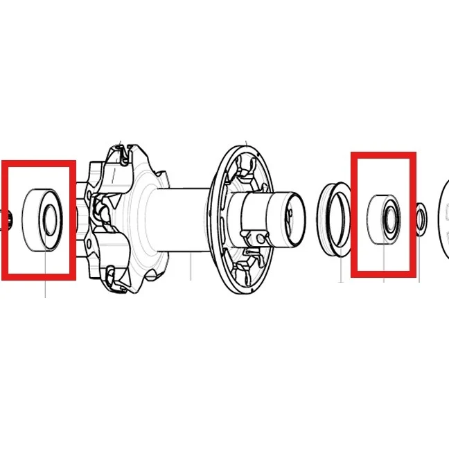 Kit 2 MAVIC navlager 9x22x7mm (B9) + 12x28x8mm (6001) 2015
