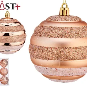 Krist - Julgranskulor Champagne Tema 8Cm - 6St