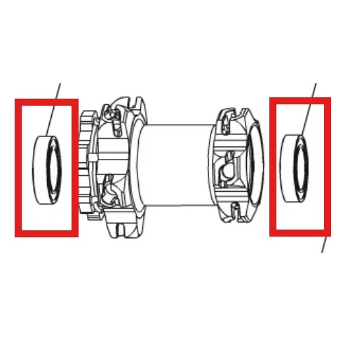 Sats 2 Lager Främre nav MAVIC Centerlock Axis 9/15mm 20x32x7mm (6804) + 25x37x7mm (6805)
