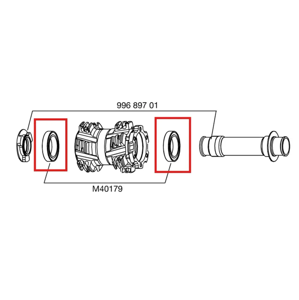 Sats 2 lager MAVIC främre navaxel 20mm 25x37x7mm (6805)