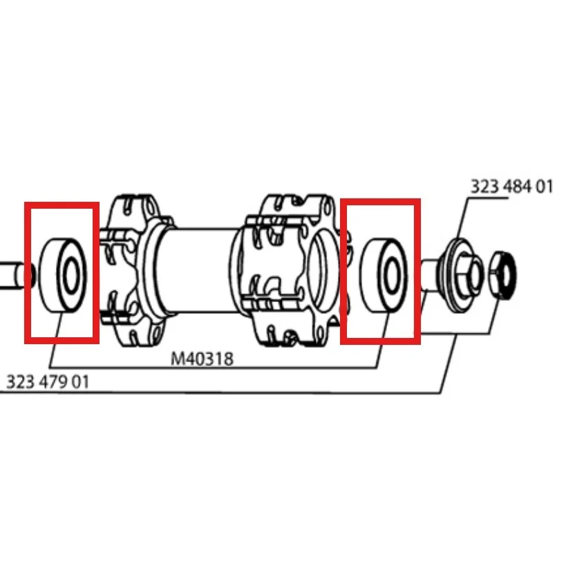 Sats 2 MAVIC navlager 12x28x8mm (6001)