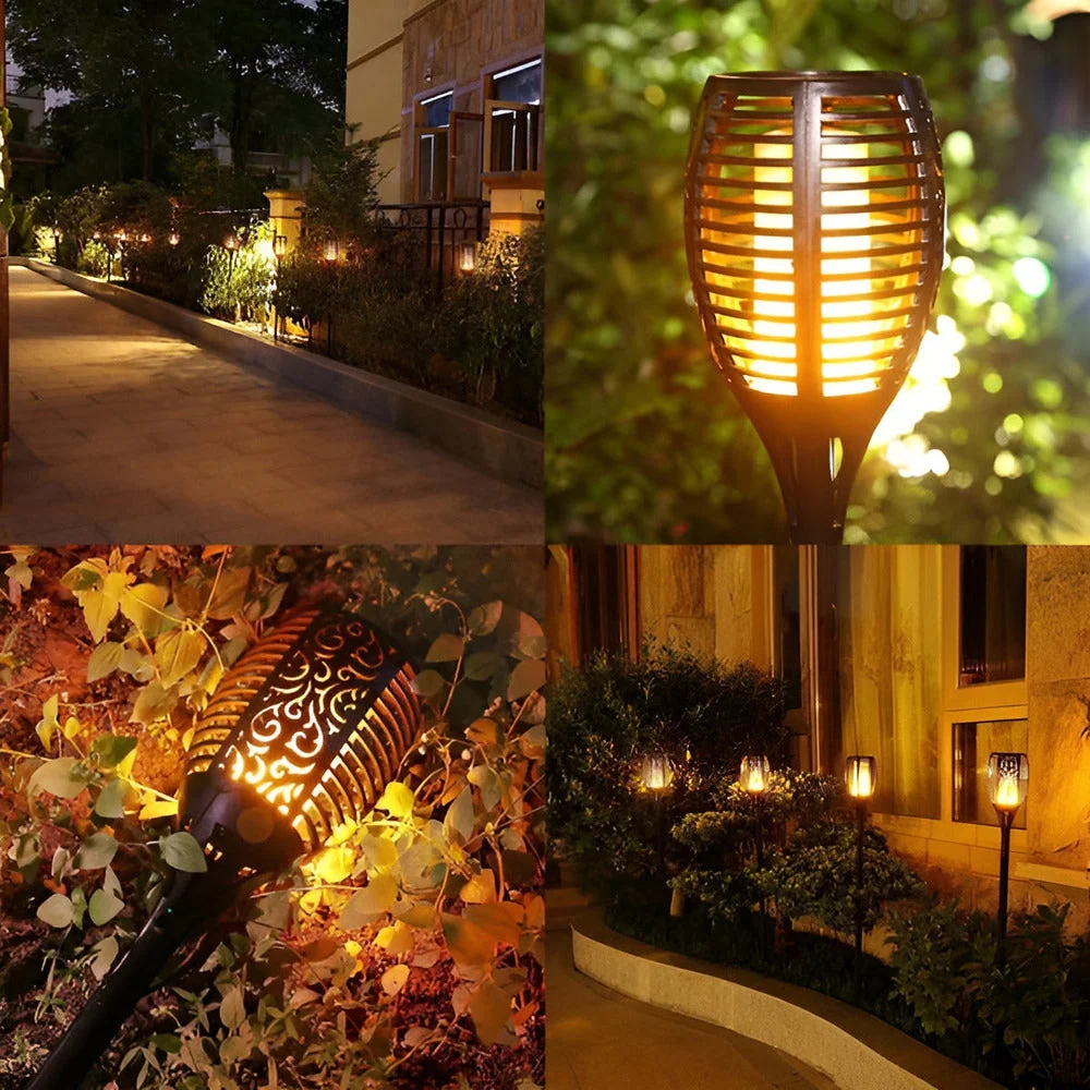 FlameGlow Torch – Solcellsdriven Fackellampa med Flimrande Låga (IP65)