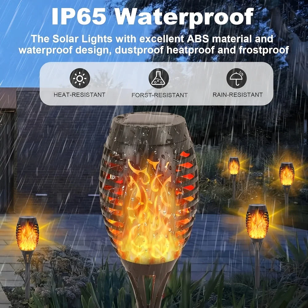FlameGlow Torch – Solcellsdriven Fackellampa med Flimrande Låga (IP65)