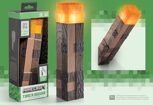 MINECRAFT - Luminous Torch - Collector Replica 25cm 5-Year Warranty