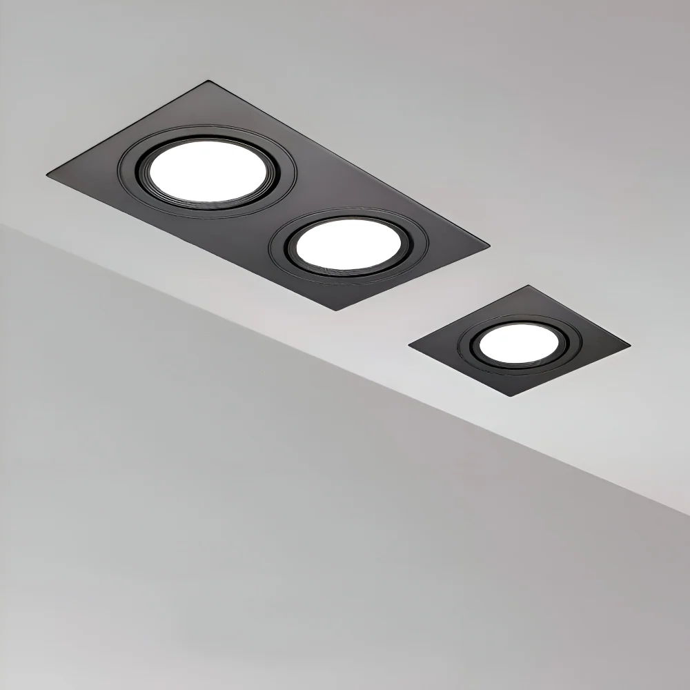LumoQuad – Fyrkantiga Infällda LED-Spotlights i Aluminium Vit