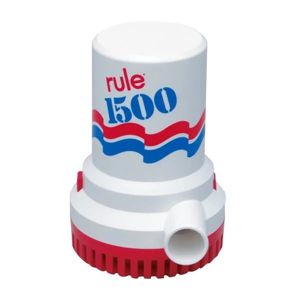 Rule, länspump 1500 GPH, 12V, 4,8A, 28 mm slanganslutning, CE-godkänd