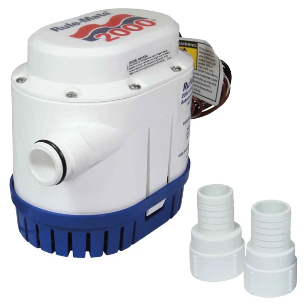 Rule, Mate automatisk pump 2000 GPH, 7571 l/h, 24V