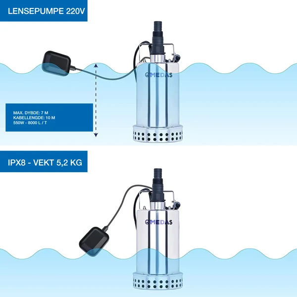 Vattenpump RF 10000 l/h. 220 V