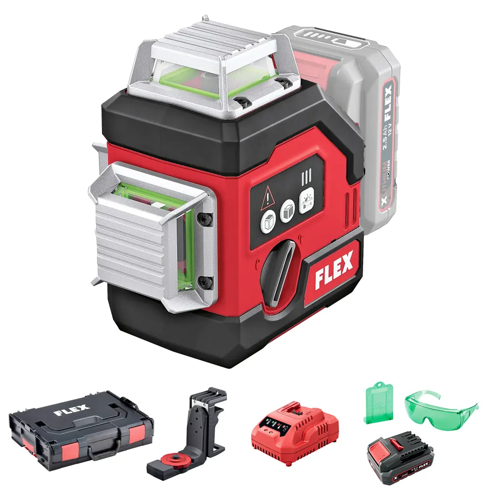 Flex Cross Laser ALC 3/360-G/R 12 set 12V 2,5Ah