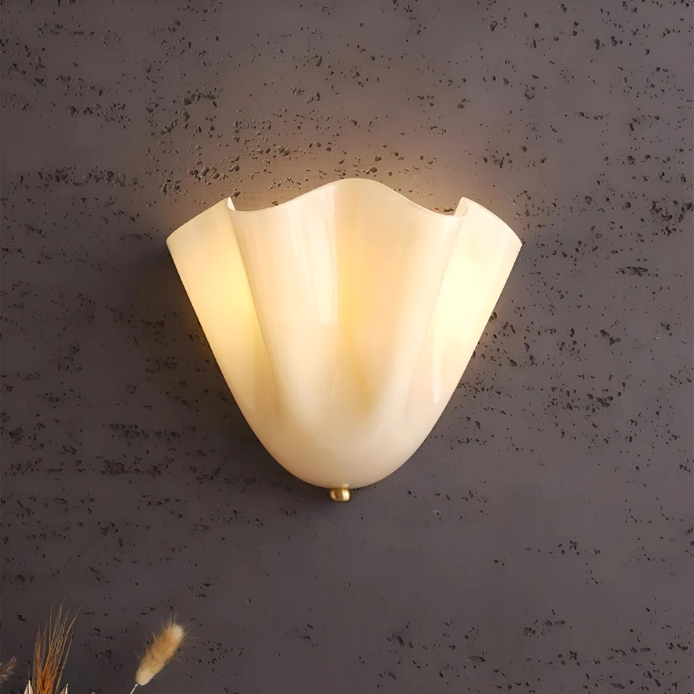 Elegant Current Snäcka-design Vägglampa - Vägglampa för stämningsfull belysning Beige