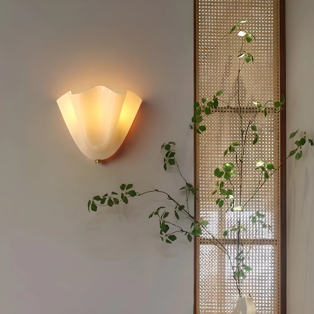 Elegant Current Snäcka-design Vägglampa - Vägglampa för stämningsfull belysning Beige