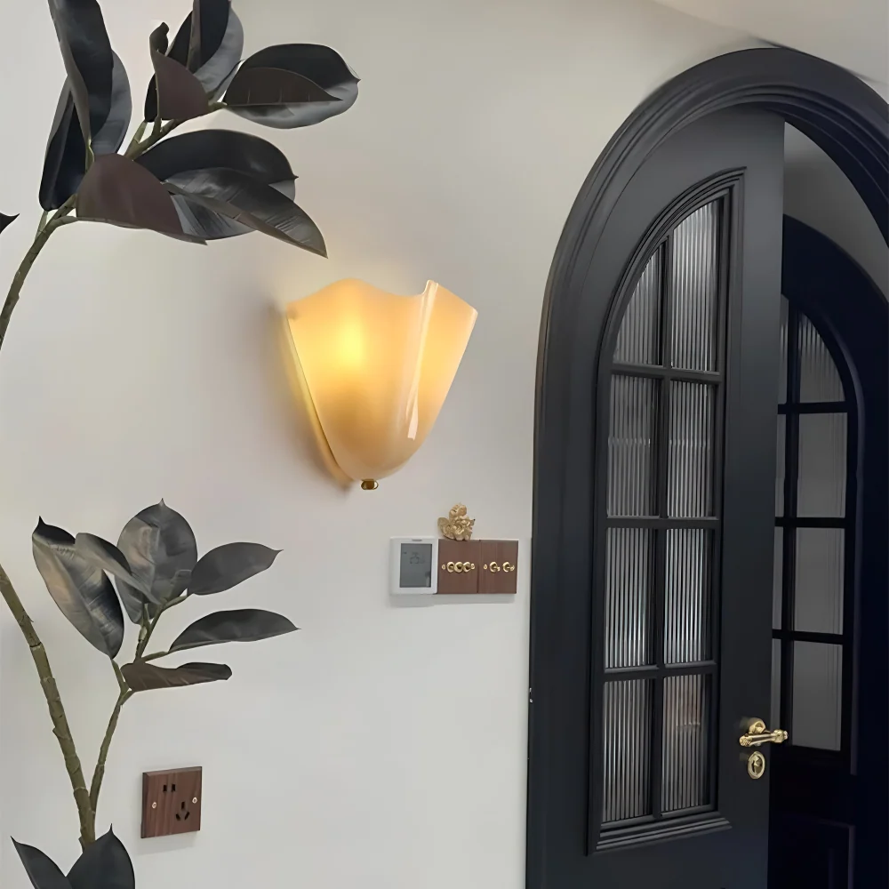 Elegant Current Snäcka-design Vägglampa - Vägglampa för stämningsfull belysning Beige