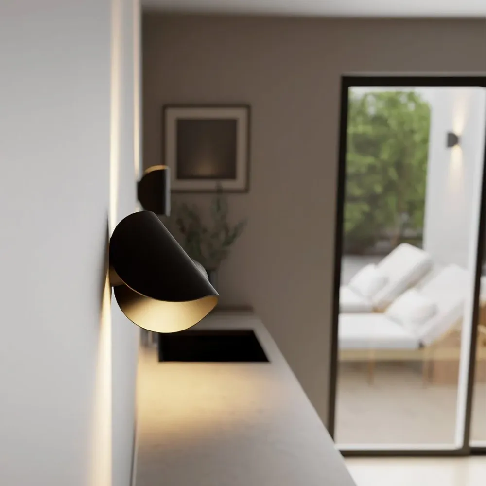 Leif – Vridbar LED Vägglampa | Flexibel Belysning för Inomhus & Utomhus IP65 Svart