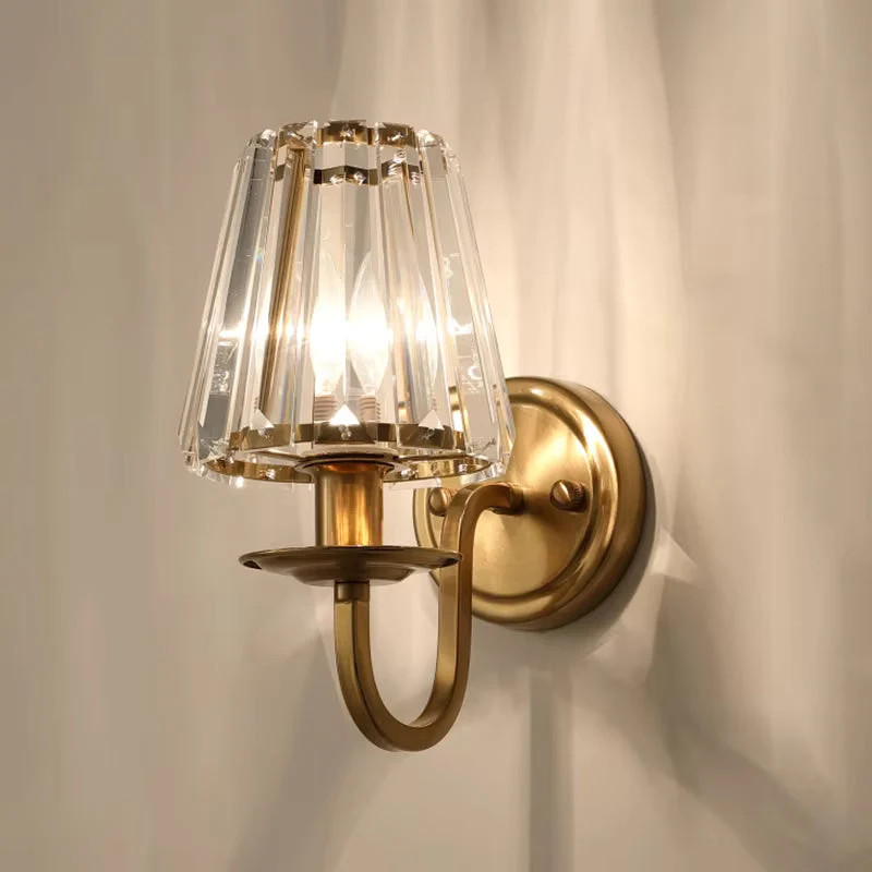 LustraRay – Retro Kristall Vägglampa i Cylindrisk Design med LED-belysning