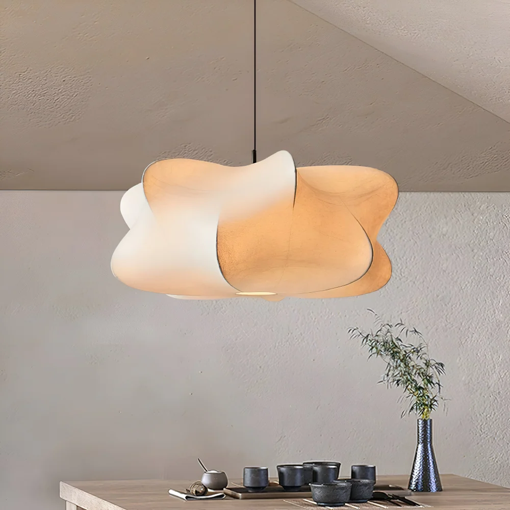 Minimalist Wabi Sabi Pendellampa - Geometrisk Japansk Stil Hänglampa