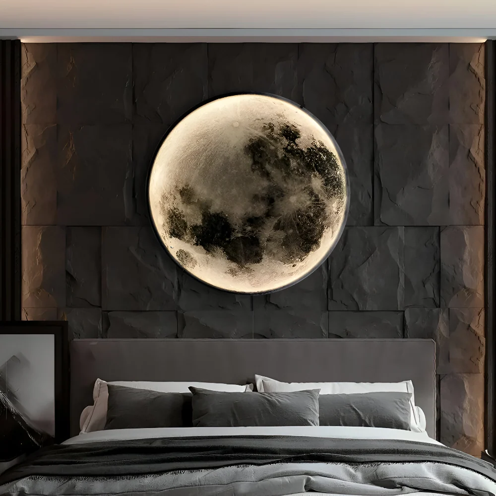 MoonAura – Dimbar 3D-Månevägglampa med Realistisk Ljusdesign 24cm
