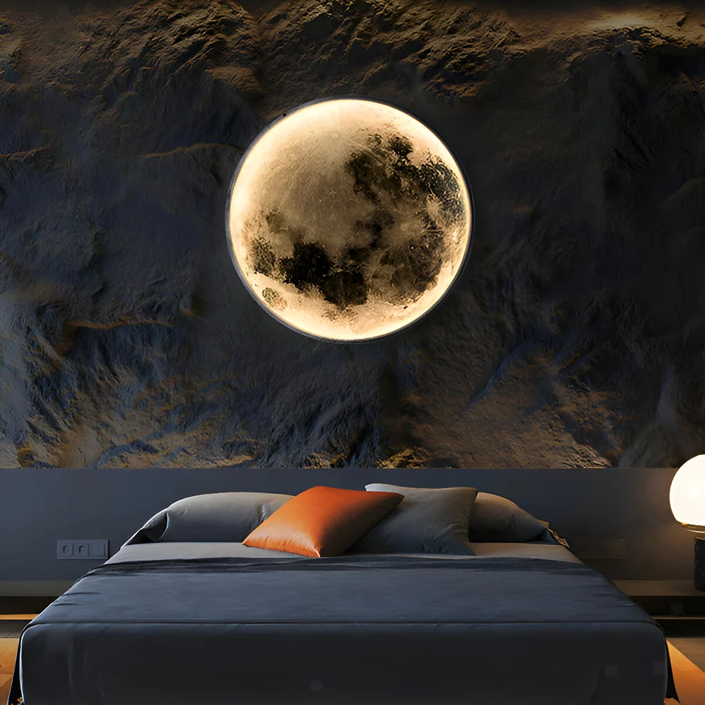 MoonAura – Dimbar 3D-Månevägglampa med Realistisk Ljusdesign 24cm