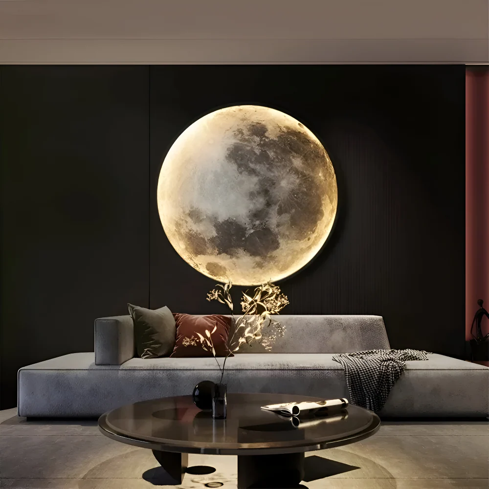 MoonAura – Dimbar 3D-Månevägglampa med Realistisk Ljusdesign 24cm