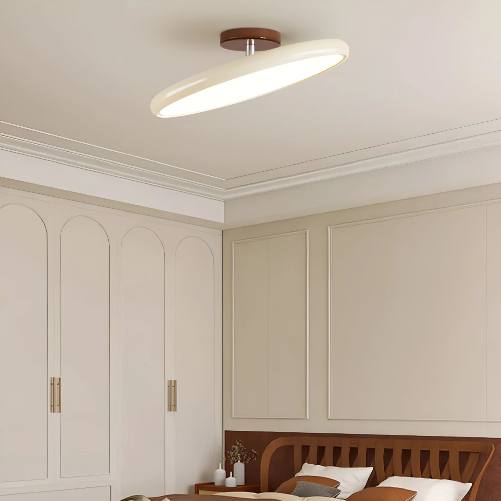 Nordisk Rund Justerbar Taklampa - Mångsidig Pendellampa för Moderna Interiörer Beige
