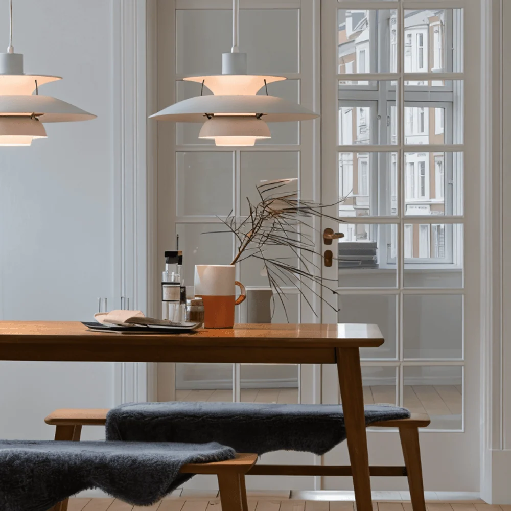 Skandinavisk Taklampa – Klassisk & Minimalist Pendellampa i Metall för Vardagsrum eller Kök Rent