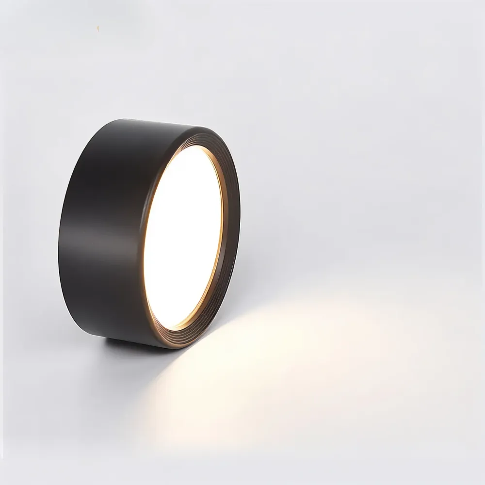 AluminBeam – Ultra Smal Rund LED Taklampa i Aluminium Svart