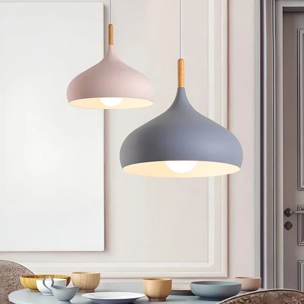 AluPastel Pendellampa - Livlig LED-krona Med ett Central Bla