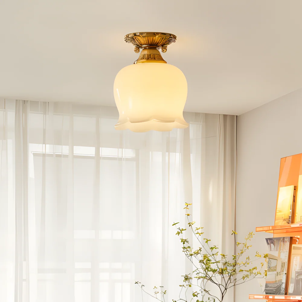 BloomAura – Dekorativ Classic Blomformad LED-Taklampa