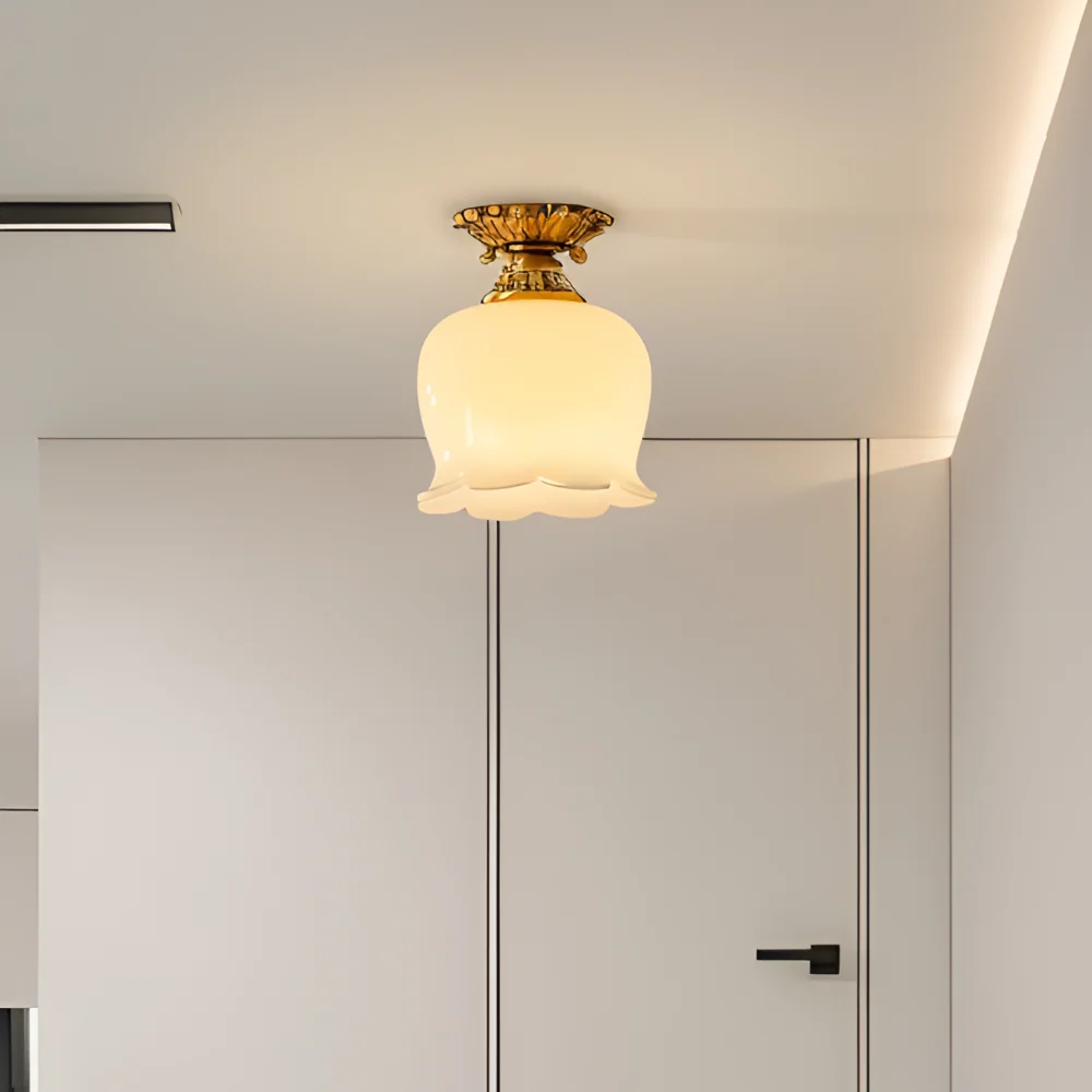 BloomAura – Dekorativ Classic Blomformad LED-Taklampa