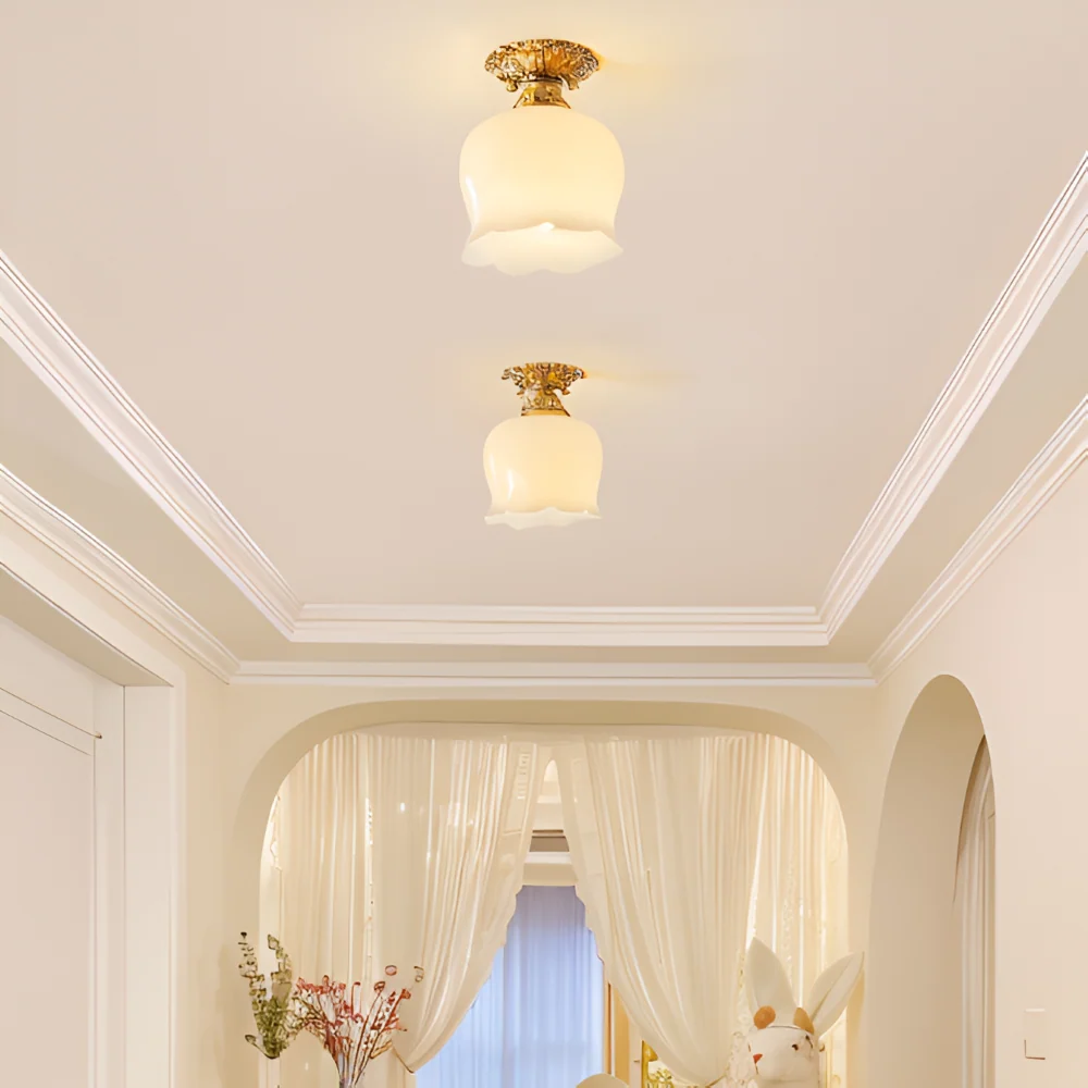 BloomAura – Dekorativ Classic Blomformad LED-Taklampa