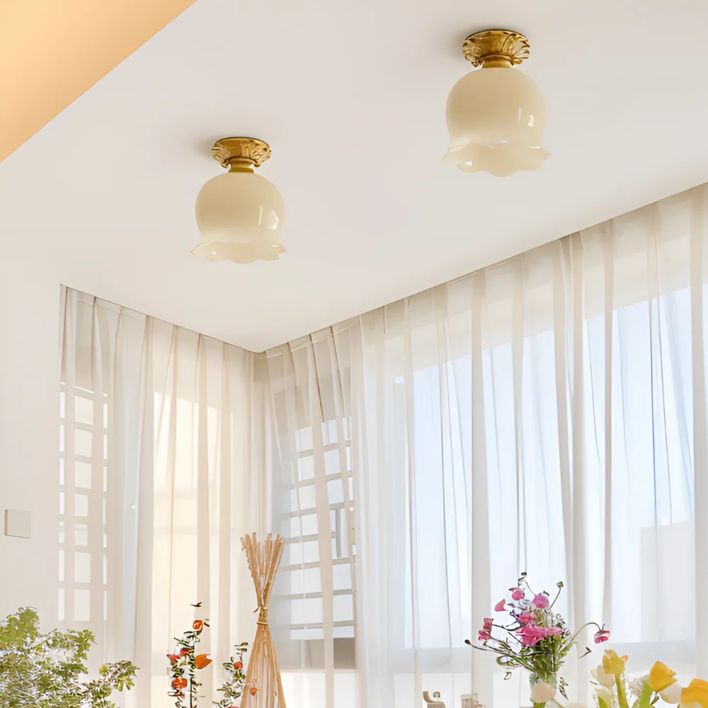 BloomAura – Dekorativ Classic Blomformad LED-Taklampa