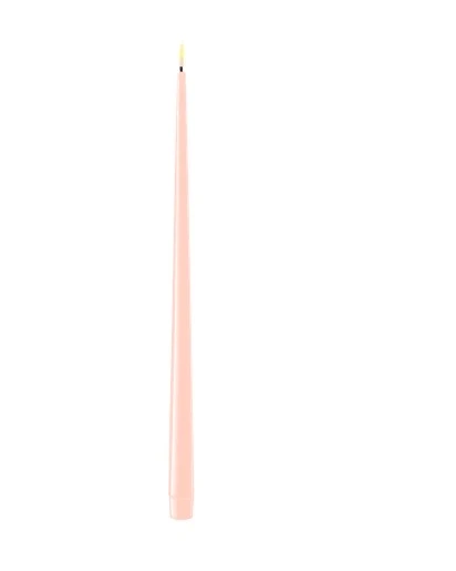 Dimmbar Varmvit LED ljus, fuchsia, höga 38 cm, middagsljus