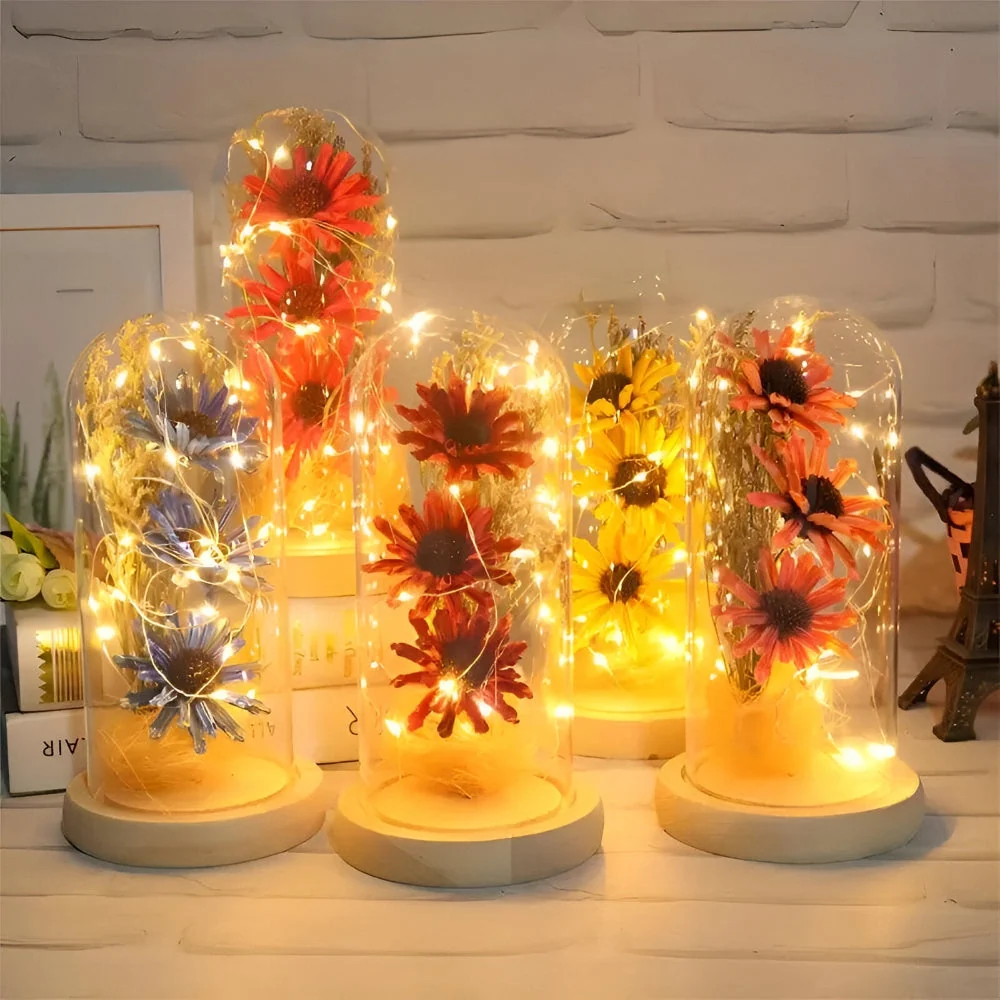 Förtrollande Solros LED Bordslampa för Heminredning (A19)