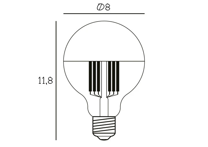 Globe Bulb Ø80 Crown LED ljuskälla, guld • Design Us