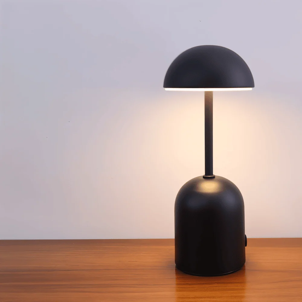 HalfOrb Bordslampa - Classy Metallisk LED-Lampa med Kupol Matt