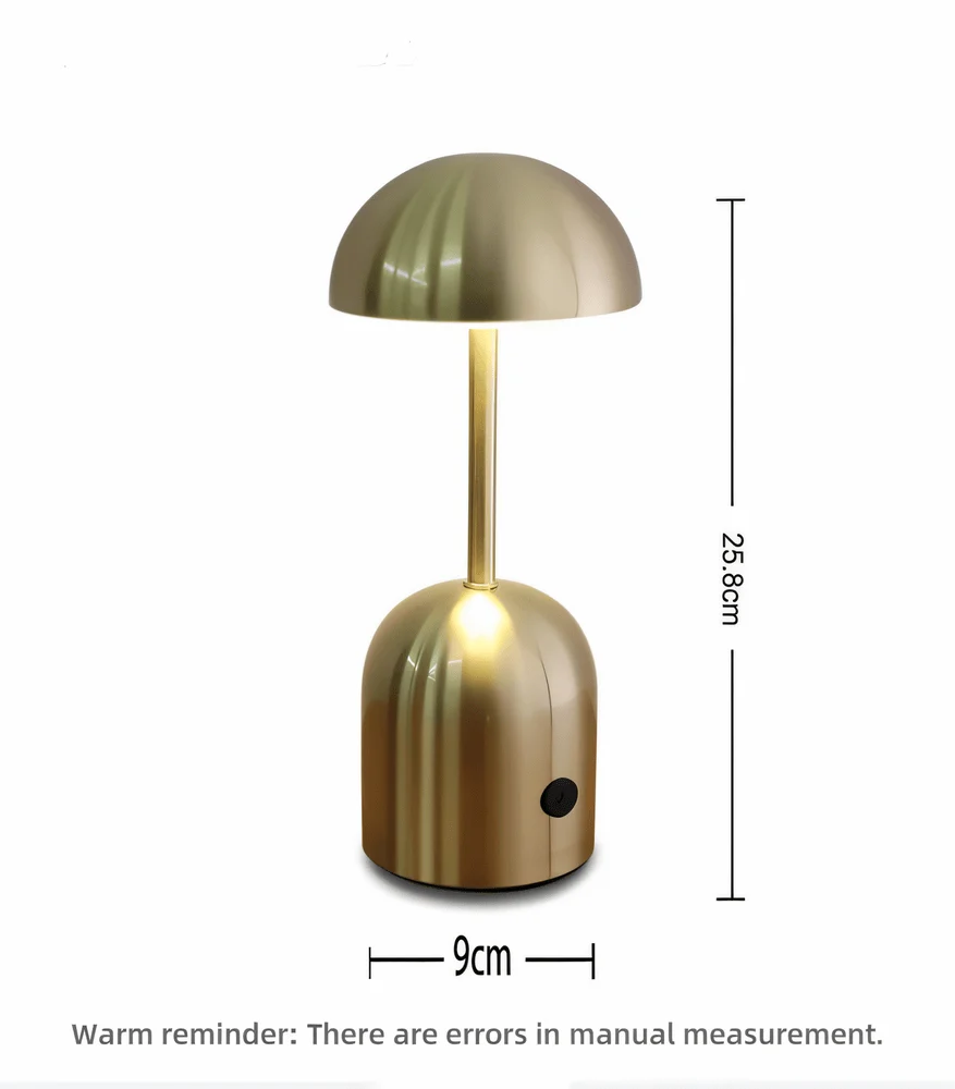 HalfOrb Bordslampa - Classy Metallisk LED-Lampa med Kupol Matt