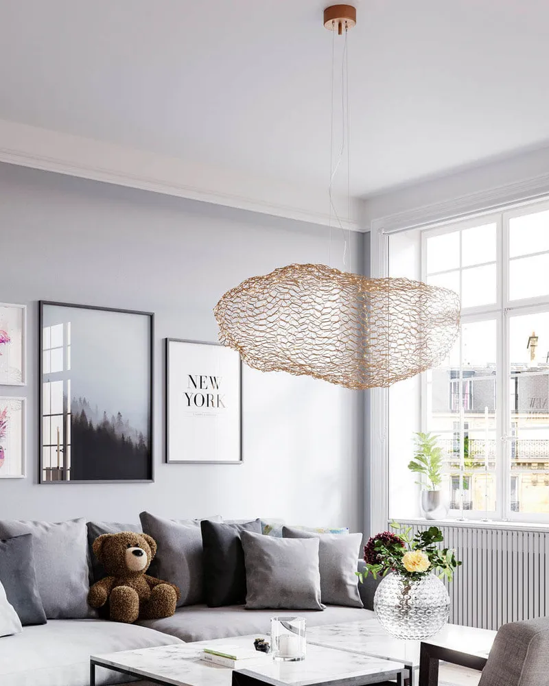 Hayden taklampa LED L76 cm guld