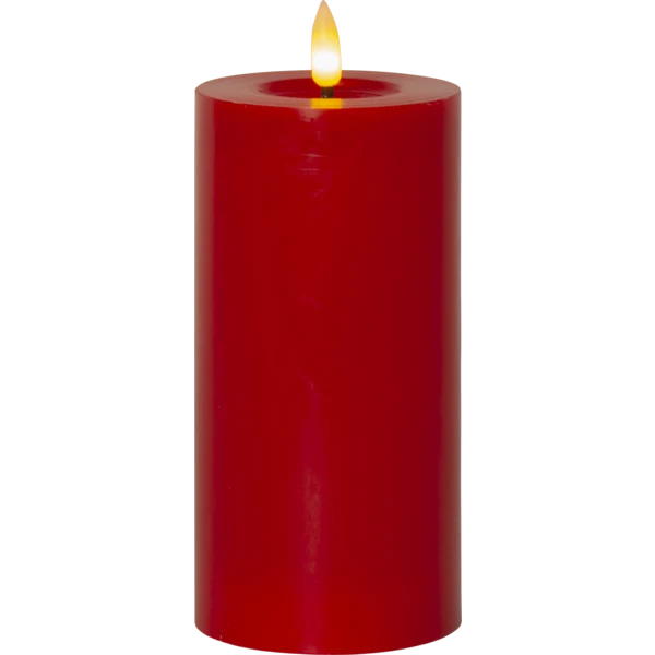 LED Blockljus Flamme Flow Röd 17,5 cm
