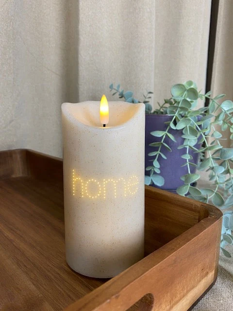 LED-blocklampa - Twinkle plast creme HOME Art Galleries