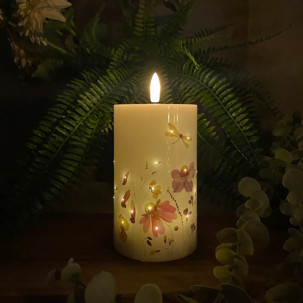 LED-lampa - Blinkande blomma 7,5x12,5 cm