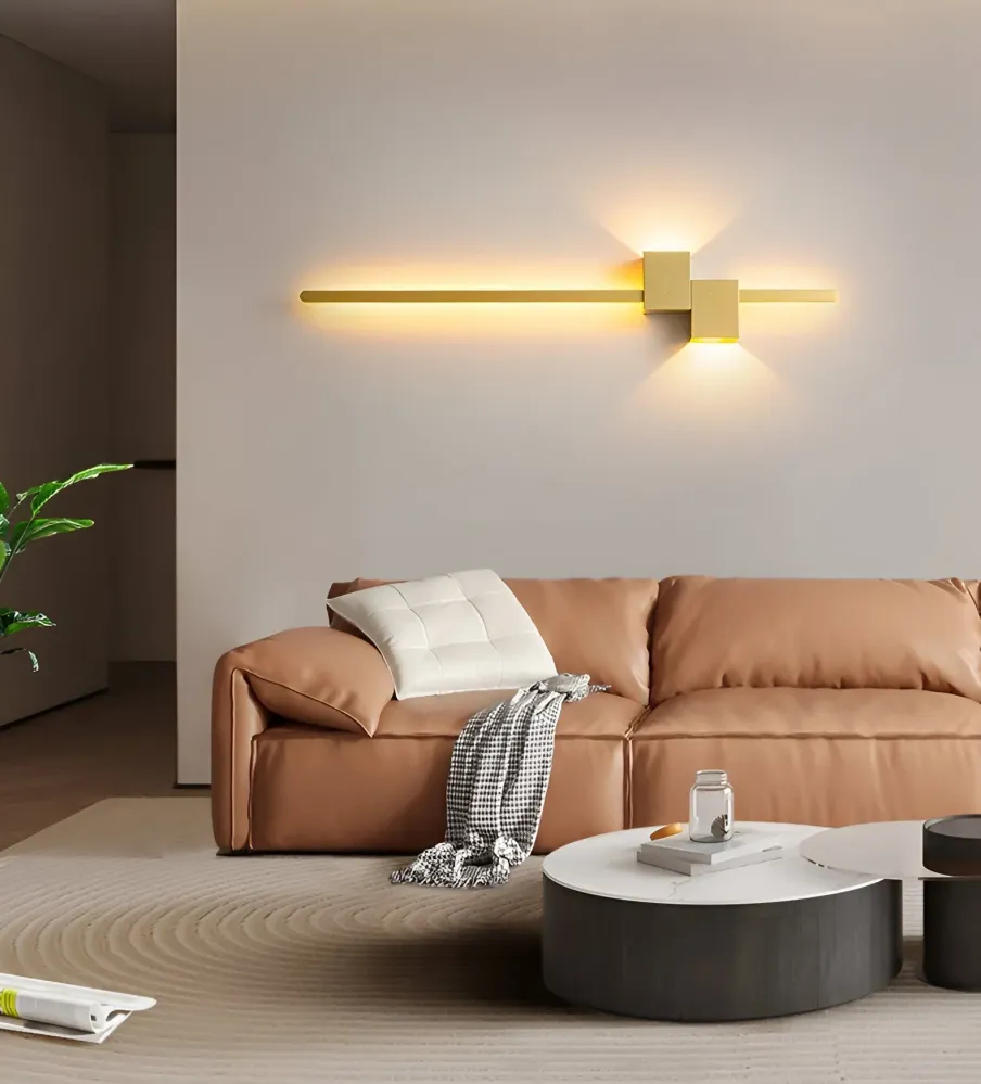 LinéaLux – Minimalistisk Kolsvart LED Vägglampa i Modern Lång Design 62cm